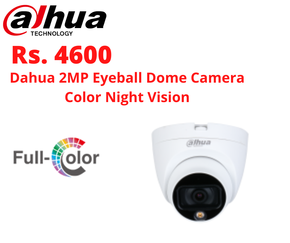 Dahua 2mp Eyeball Dome Camera Color Night Vision